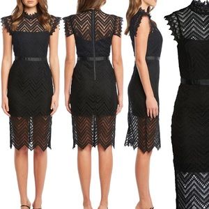 Bardot Imogen Lace Cocktail Dress. Size small/4. Navy